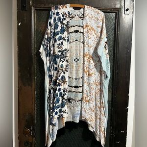 Floral and Abstract Patterned Kimono